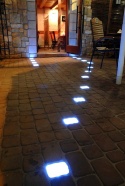 ZESTAW 4x ŚWIECĄCA KOSTKA BRUKOWA LED BRUKLUX 10 X 14 x 6 cm