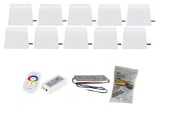 Zestaw 10x ŚWIECĄCA KOSTKA BRUKOWA LED Piccola RGB