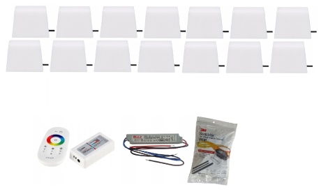 Zestaw 14x ŚWIECĄCA KOSTKA BRUKOWA LED Piccola RGB