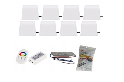 Zestaw 8x ŚWIECĄCA KOSTKA BRUKOWA LED Piccola RGB